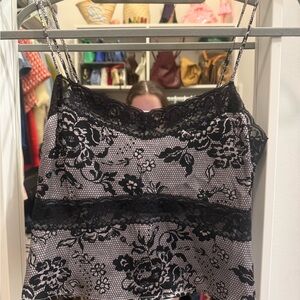 Reformation Black Lace Tank